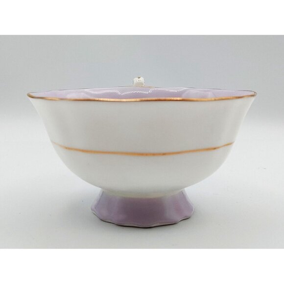 Paragon Teacup and Saucer Pale Mauve w/Multicolored flowers on Black Rare! - Picture 10 of 10